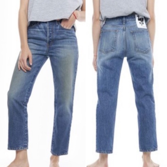 Sandrine Rose x Free People NWOT High-Rise Button-Fly Jeans - Picture 13 of 14